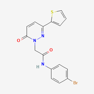 molecular formula C16H12BrN3O2S B12173574 N-(4-Bromo-phenyl)-2-(6-oxo-3-thiophen-2-yl-6H-pyridazin-1-yl)-acetamide 