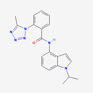 2-(5-methyl-1H-tetrazol-1-yl)-N-[1-(propan-2-yl)-1H-indol-4-yl]benzamide