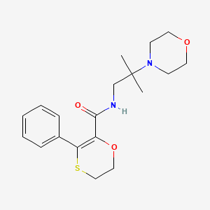 molecular formula C19H26N2O3S B12173593 N-[2-methyl-2-(morpholin-4-yl)propyl]-3-phenyl-5,6-dihydro-1,4-oxathiine-2-carboxamide 