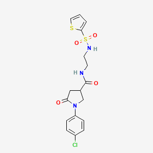 1-(4-chlorophenyl)-5-oxo-N-{2-[(thiophen-2-ylsulfonyl)amino]ethyl}pyrrolidine-3-carboxamide