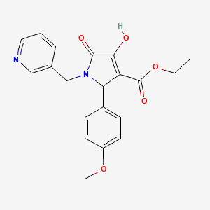 ethyl 4-hydroxy-2-(4-methoxyphenyl)-5-oxo-1-(pyridin-3-ylmethyl)-2,5-dihydro-1H-pyrrole-3-carboxylate