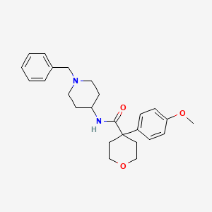 N-(1-benzylpiperidin-4-yl)-4-(4-methoxyphenyl)tetrahydro-2H-pyran-4-carboxamide