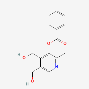 molecular formula C15H15NO4 B1217371 3,4-Pyridinedimethanol, 5-(benzoyloxy)-6-methyl- CAS No. 80503-44-2