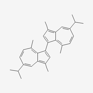 molecular formula C30H34 B1217372 1,1'-Biazulene, 3,3',8,8'-tetramethyl-5,5'-bis(1-methylethyl)- CAS No. 17509-79-4