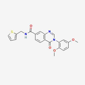 3-(2,5-dimethoxyphenyl)-4-oxo-N-(thiophen-2-ylmethyl)-3,4-dihydroquinazoline-7-carboxamide