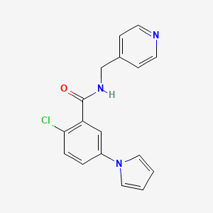 2-chloro-N-(4-pyridinylmethyl)-5-(1H-pyrrol-1-yl)benzamide