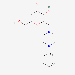 3-Hydroxy-6-(hydroxymethyl)-2-[(4-phenylpiperazinyl)methyl]pyran-4-one