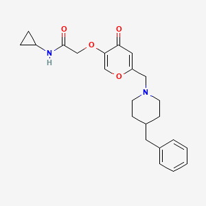 2-({6-[(4-benzylpiperidin-1-yl)methyl]-4-oxo-4H-pyran-3-yl}oxy)-N-cyclopropylacetamide