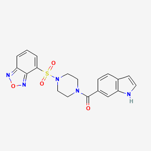 molecular formula C19H17N5O4S B12173799 [4-(2,1,3-benzoxadiazol-4-ylsulfonyl)piperazin-1-yl](1H-indol-6-yl)methanone 