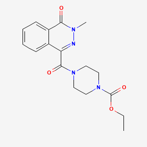 molecular formula C17H20N4O4 B12173804 Ethyl 4-(3-methyl-4-oxo-3,4-dihydrophthalazine-1-carbonyl)piperazine-1-carboxylate 