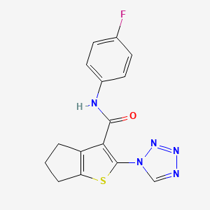 N-(4-fluorophenyl)-2-(1H-tetrazol-1-yl)-5,6-dihydro-4H-cyclopenta[b]thiophene-3-carboxamide