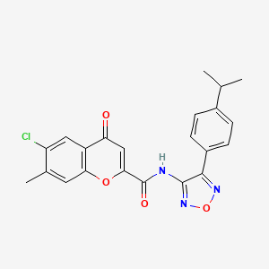 6-chloro-7-methyl-4-oxo-N-{4-[4-(propan-2-yl)phenyl]-1,2,5-oxadiazol-3-yl}-4H-chromene-2-carboxamide