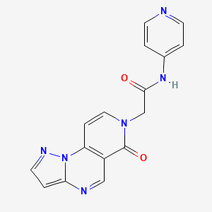 molecular formula C16H12N6O2 B12173855 2-(6-oxopyrazolo[1,5-a]pyrido[3,4-e]pyrimidin-7(6H)-yl)-N-(pyridin-4-yl)acetamide 