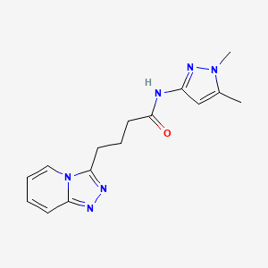 molecular formula C15H18N6O B12173908 N-(1,5-dimethyl-1H-pyrazol-3-yl)-4-([1,2,4]triazolo[4,3-a]pyridin-3-yl)butanamide 