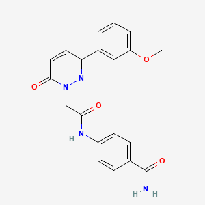 4-({[3-(3-methoxyphenyl)-6-oxopyridazin-1(6H)-yl]acetyl}amino)benzamide