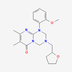 1-(2-methoxyphenyl)-7,8-dimethyl-3-(tetrahydrofuran-2-ylmethyl)-1,2,3,4-tetrahydro-6H-pyrimido[1,2-a][1,3,5]triazin-6-one