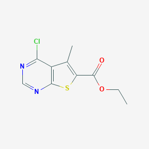 molecular formula C10H9ClN2O2S B012174 4-氯-5-甲基噻吩并[2,3-d]嘧啶-6-羧酸乙酯 CAS No. 101667-98-5