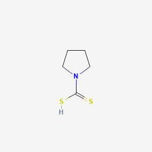 molecular formula C5H9NS2 B1217403 Pyrrolidine dithiocarbamic acid CAS No. 25769-03-3