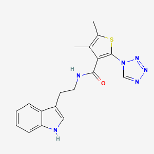 N-[2-(1H-indol-3-yl)ethyl]-4,5-dimethyl-2-(1H-tetrazol-1-yl)thiophene-3-carboxamide