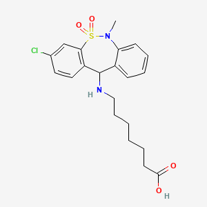 molecular formula C21H25ClN2O4S B1217405 Tianeptine CAS No. 72797-41-2