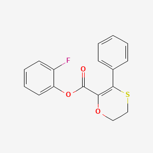 2-Fluorophenyl 3-phenyl-5,6-dihydro-1,4-oxathiine-2-carboxylate