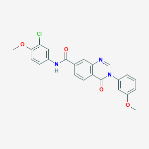 N-(3-chloro-4-methoxyphenyl)-3-(3-methoxyphenyl)-4-oxo-3,4-dihydroquinazoline-7-carboxamide