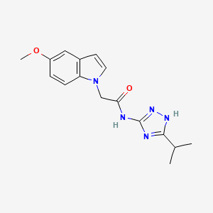 2-(5-methoxy-1H-indol-1-yl)-N-[3-(propan-2-yl)-1H-1,2,4-triazol-5-yl]acetamide