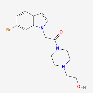 2-(6-bromo-1H-indol-1-yl)-1-[4-(2-hydroxyethyl)piperazin-1-yl]ethanone