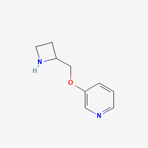 molecular formula C9H12N2O B1217414 3-(2-Azetidinylmethoxy)pyridine 