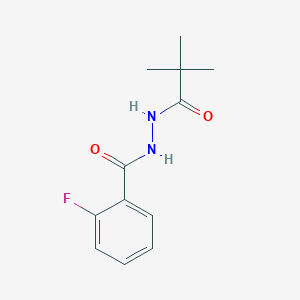 molecular formula C12H15FN2O2 B12174159 N'-(2,2-dimethylpropanoyl)-2-fluorobenzohydrazide 