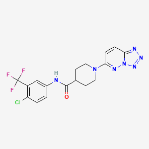 molecular formula C17H15ClF3N7O B12174172 C17H15ClF3N7O 