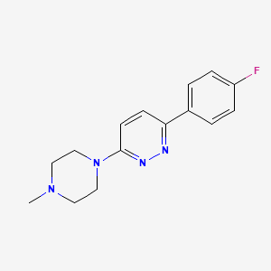 molecular formula C15H17FN4 B12174176 3-(4-Fluorophenyl)-6-(4-methylpiperazin-1-yl)pyridazine 