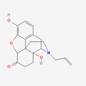 molecular formula C19H21NO4 B1217418 Morphinan-6-one, 4,5-epoxy-3,14-dihydroxy-17-(2-propenyl)-, (5alpha)- 