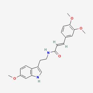 molecular formula C22H24N2O4 B12174181 3-(3,4-bis(methyloxy)phenyl)-N-(2-(6-(methyloxy)-1H-indol-3-yl)ethyl)-2-propenamide 