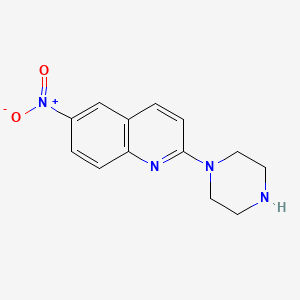 molecular formula C13H14N4O2 B1217420 6-Nitroquipazine CAS No. 77372-73-7