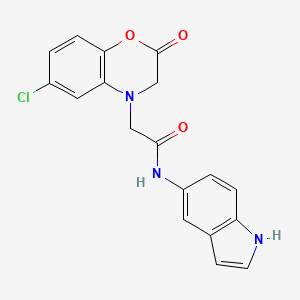 2-(6-chloro-2-oxo-2,3-dihydro-4H-1,4-benzoxazin-4-yl)-N-(1H-indol-5-yl)acetamide