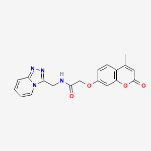 2-[(4-methyl-2-oxo-2H-chromen-7-yl)oxy]-N-([1,2,4]triazolo[4,3-a]pyridin-3-ylmethyl)acetamide