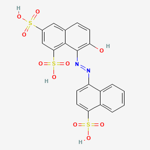 B1217429 7-Hydroxy-8-[(4-sulphonaphthyl)azo]naphthalene-1,3-disulphonic acid CAS No. 7244-14-6