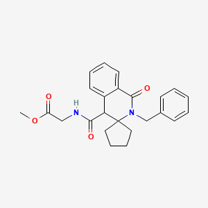 methyl N-[(2'-benzyl-1'-oxo-1',4'-dihydro-2'H-spiro[cyclopentane-1,3'-isoquinolin]-4'-yl)carbonyl]glycinate