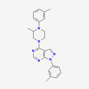 4-[3-methyl-4-(3-methylphenyl)piperazin-1-yl]-1-(3-methylphenyl)-1H-pyrazolo[3,4-d]pyrimidine