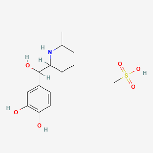 molecular formula C14H25NO6S B1217433 间羟乙胺甲磺酸盐 CAS No. 7279-75-6