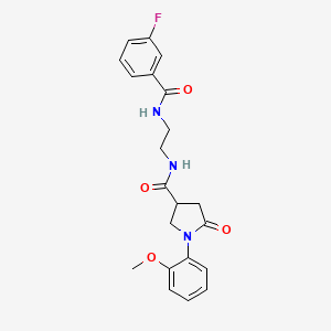 N-(2-{[(3-fluorophenyl)carbonyl]amino}ethyl)-1-(2-methoxyphenyl)-5-oxopyrrolidine-3-carboxamide