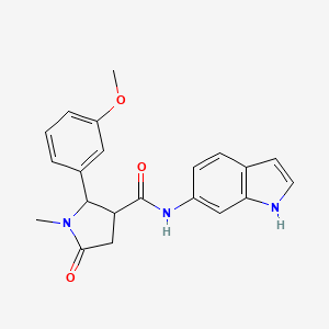 N-(1H-indol-6-yl)-2-(3-methoxyphenyl)-1-methyl-5-oxopyrrolidine-3-carboxamide