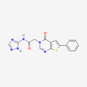 2-(4-oxo-6-phenylthieno[2,3-d]pyrimidin-3(4H)-yl)-N-(1H-1,2,4-triazol-3-yl)acetamide