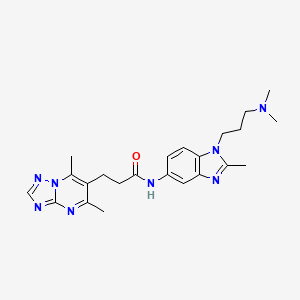 N-{1-[3-(dimethylamino)propyl]-2-methyl-1H-benzimidazol-5-yl}-3-(5,7-dimethyl[1,2,4]triazolo[1,5-a]pyrimidin-6-yl)propanamide