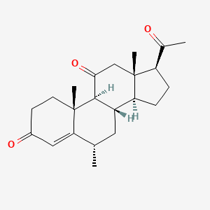 B1217439 6alpha-Methyl-11-oxoprogesterone CAS No. 3642-85-1