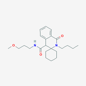 molecular formula C23H34N2O3 B12174416 2'-butyl-N-(3-methoxypropyl)-1'-oxo-1',4'-dihydro-2'H-spiro[cyclohexane-1,3'-isoquinoline]-4'-carboxamide 