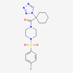 {4-[(4-fluorophenyl)sulfonyl]piperazin-1-yl}[1-(1H-tetrazol-1-yl)cyclohexyl]methanone