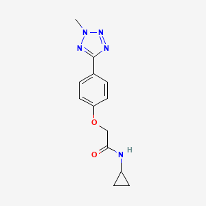 molecular formula C13H15N5O2 B12174458 N-cyclopropyl-2-[4-(2-methyl-2H-tetrazol-5-yl)phenoxy]acetamide 