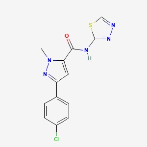 3-(4-chlorophenyl)-1-methyl-N-(1,3,4-thiadiazol-2-yl)-1H-pyrazole-5-carboxamide